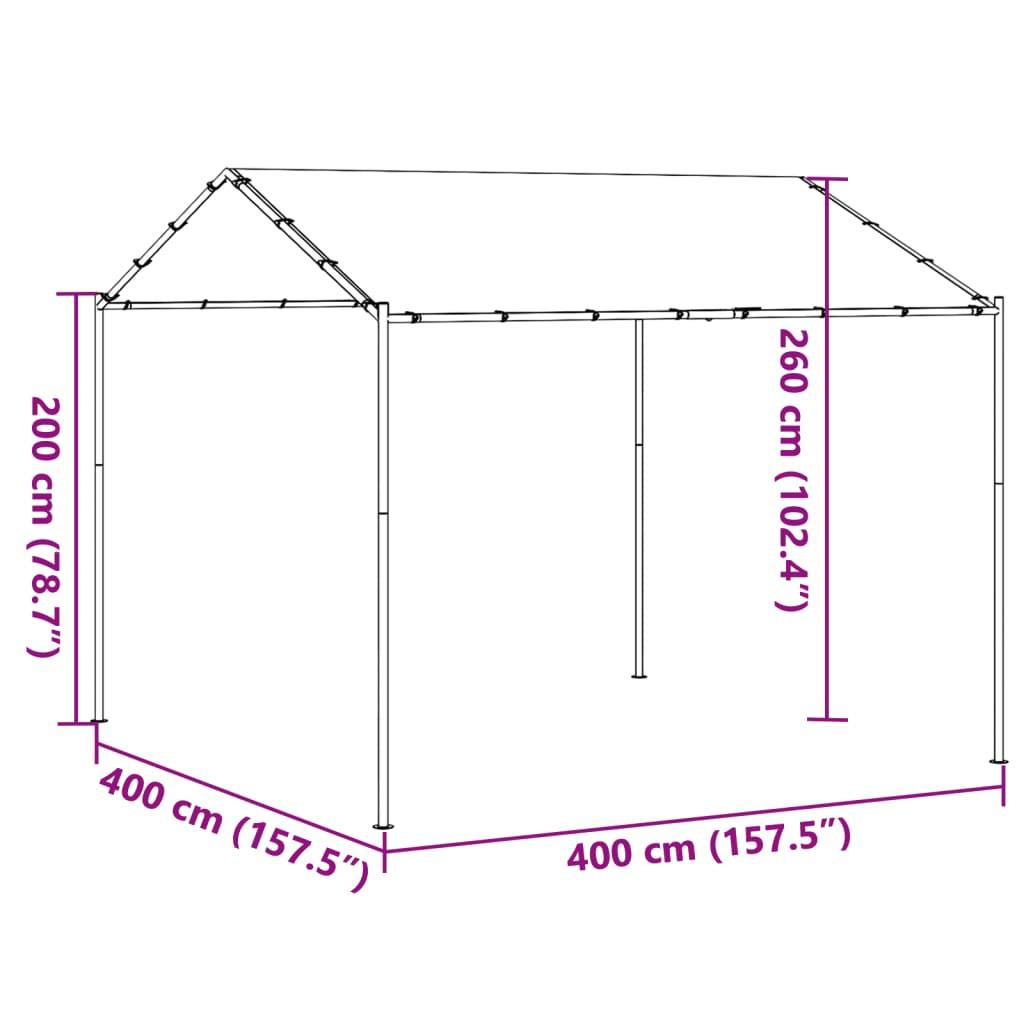 VidaXL tenda a baldacchino Acciaio  