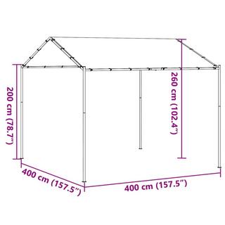 VidaXL tenda a baldacchino Acciaio  