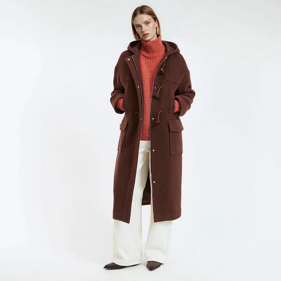 La Redoute Collections Long Duffle-coat à Capuche  