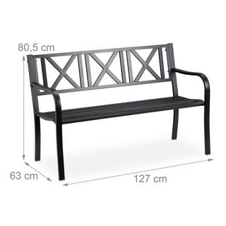 Northix Panchina da giardino in metallo  