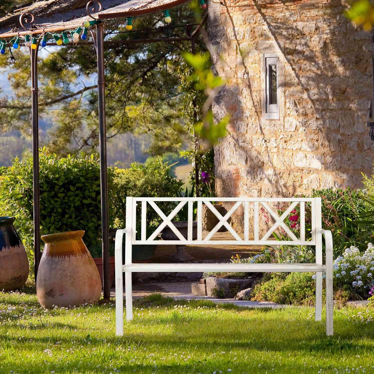 Northix Panchina da giardino in metallo  