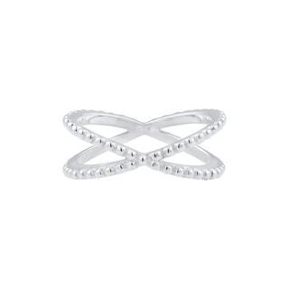 Elli  Bague Kreuz Wickelring Criss Cross Kugel 925 Silber 