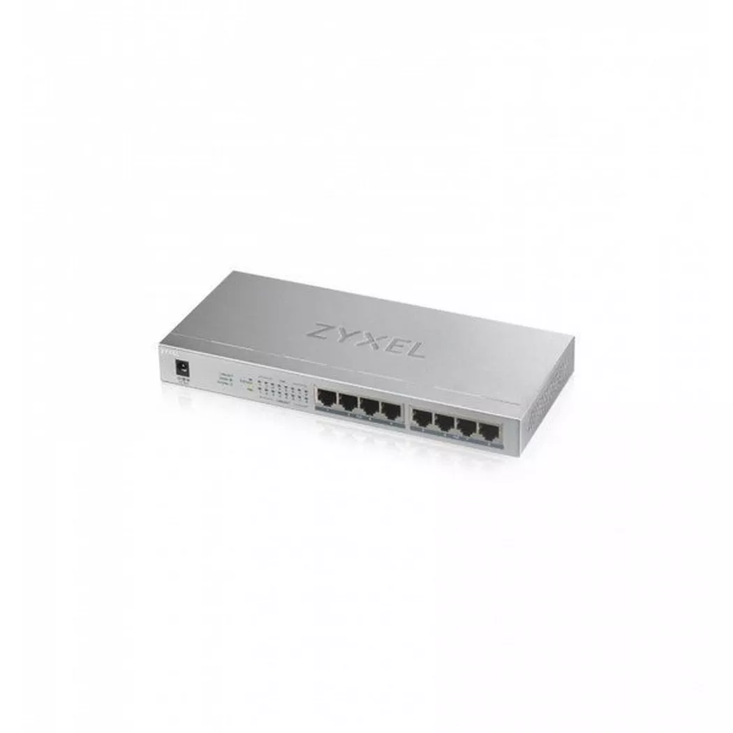 Zyxel GS1008HP Unmanaged Gigabit Ethernet (10/100/1000) Power over Ethernet (PoE) Grey