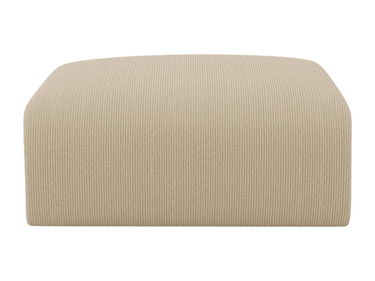 Maison Céphy Pouf en tissu texturé beige POGNI de Maison Céphy  