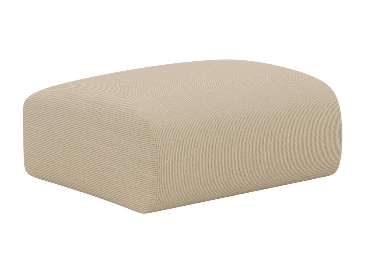 Maison Céphy Pouf en tissu texturé beige POGNI de Maison Céphy  