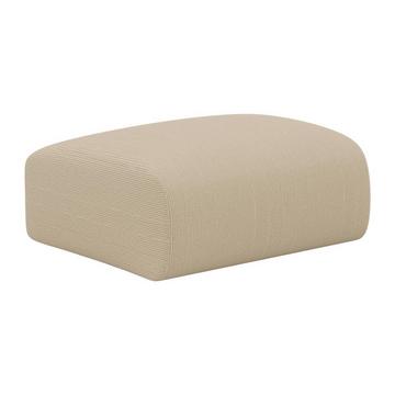 Pouf en tissu texturé beige POGNI de Maison Céphy