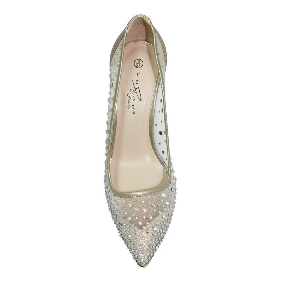 Lunar Argo Escarpins en maille ornés  