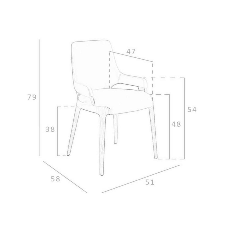 ANGEL CERDA Sedia in similpelle marrone  