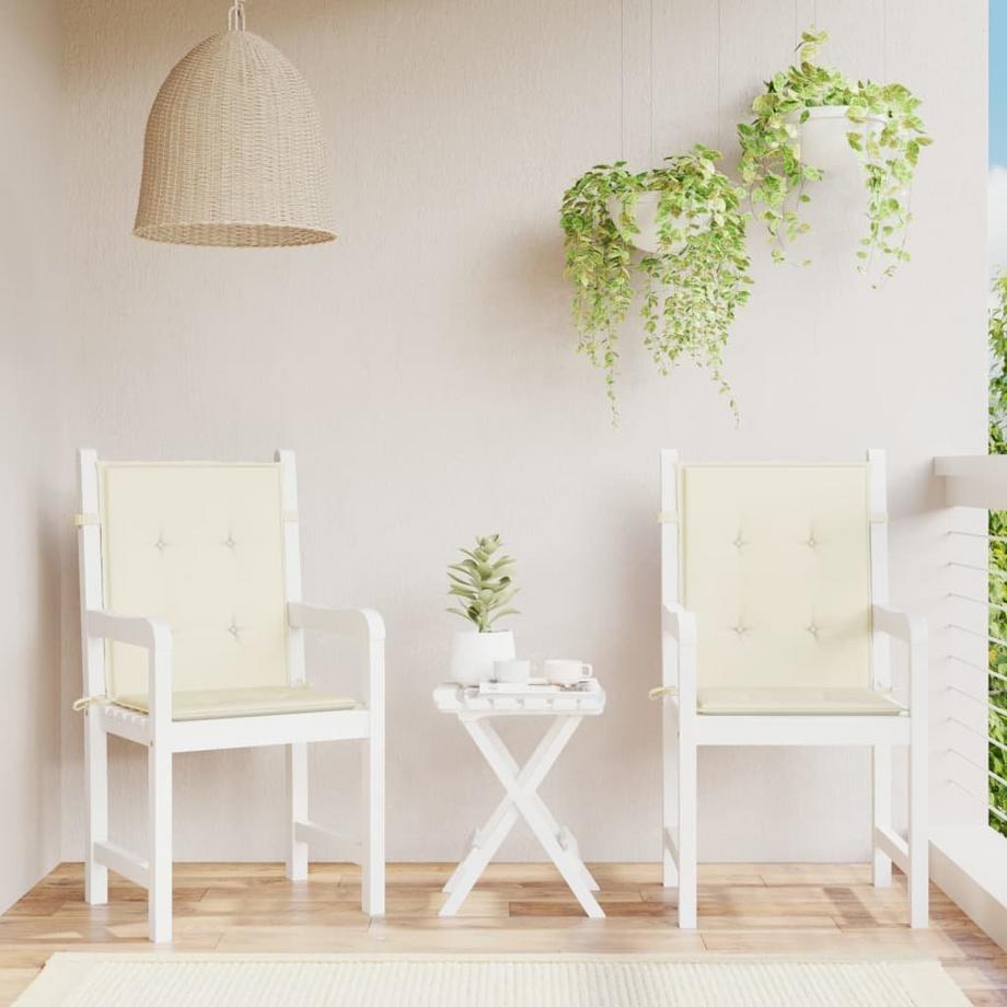 VidaXL Coussins de chaise de jardin 2 pcs   100x50x3 cm  