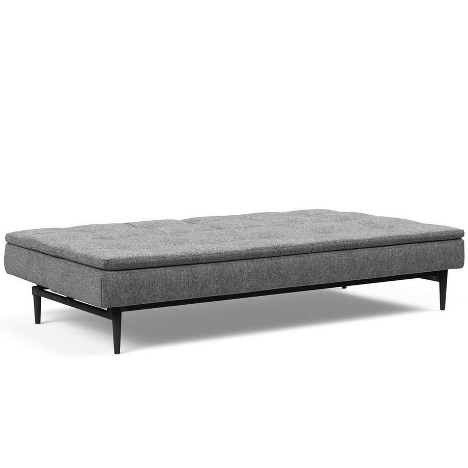 mutoni Bettsofa Dublexo Styletto Black Wood - Twist Charcoal  