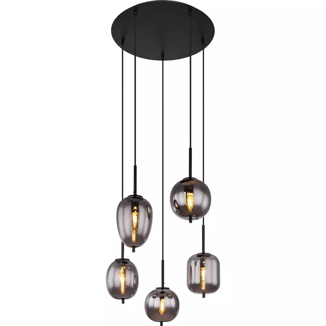 mutoni – Hängeleuchte Blacky Metall matt 5xE14, One Size, Multicolor