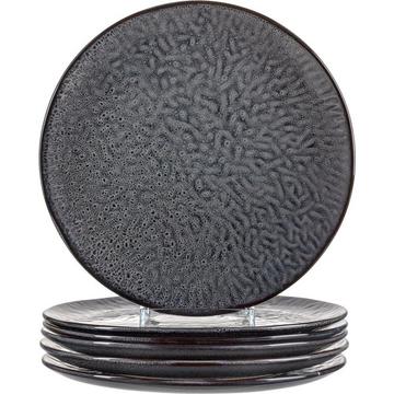 Teller Matera 27 cm Anthrazit 6 Stück, HxD: 2x27cm, Keramik