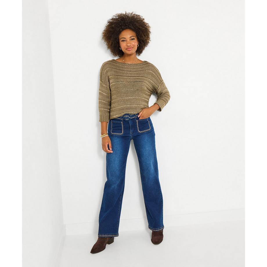 Joe Browns Pullover U-Boot-Ausschnitt Ajourmuster  