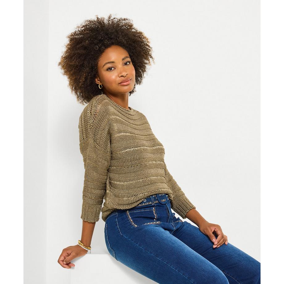 Joe Browns Pullover U-Boot-Ausschnitt Ajourmuster  