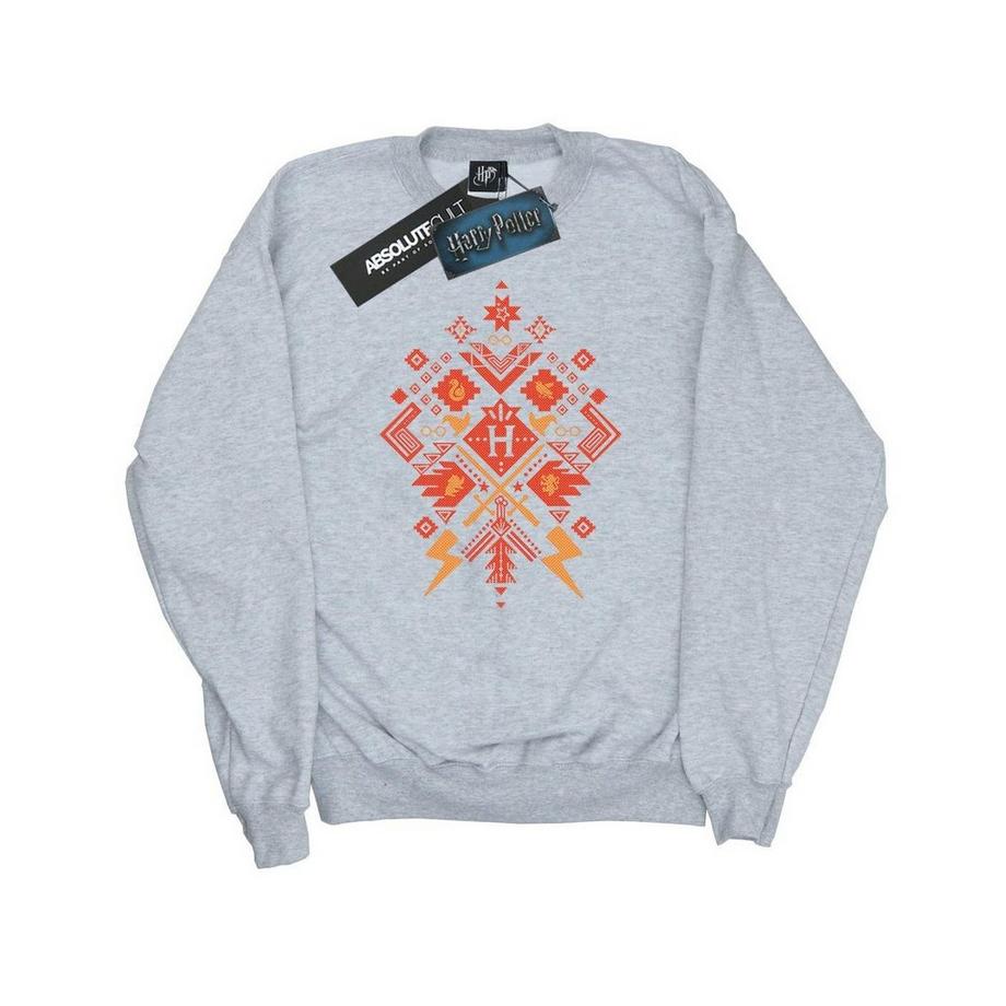 Sweatshirt de Noël en coton Fair Isle