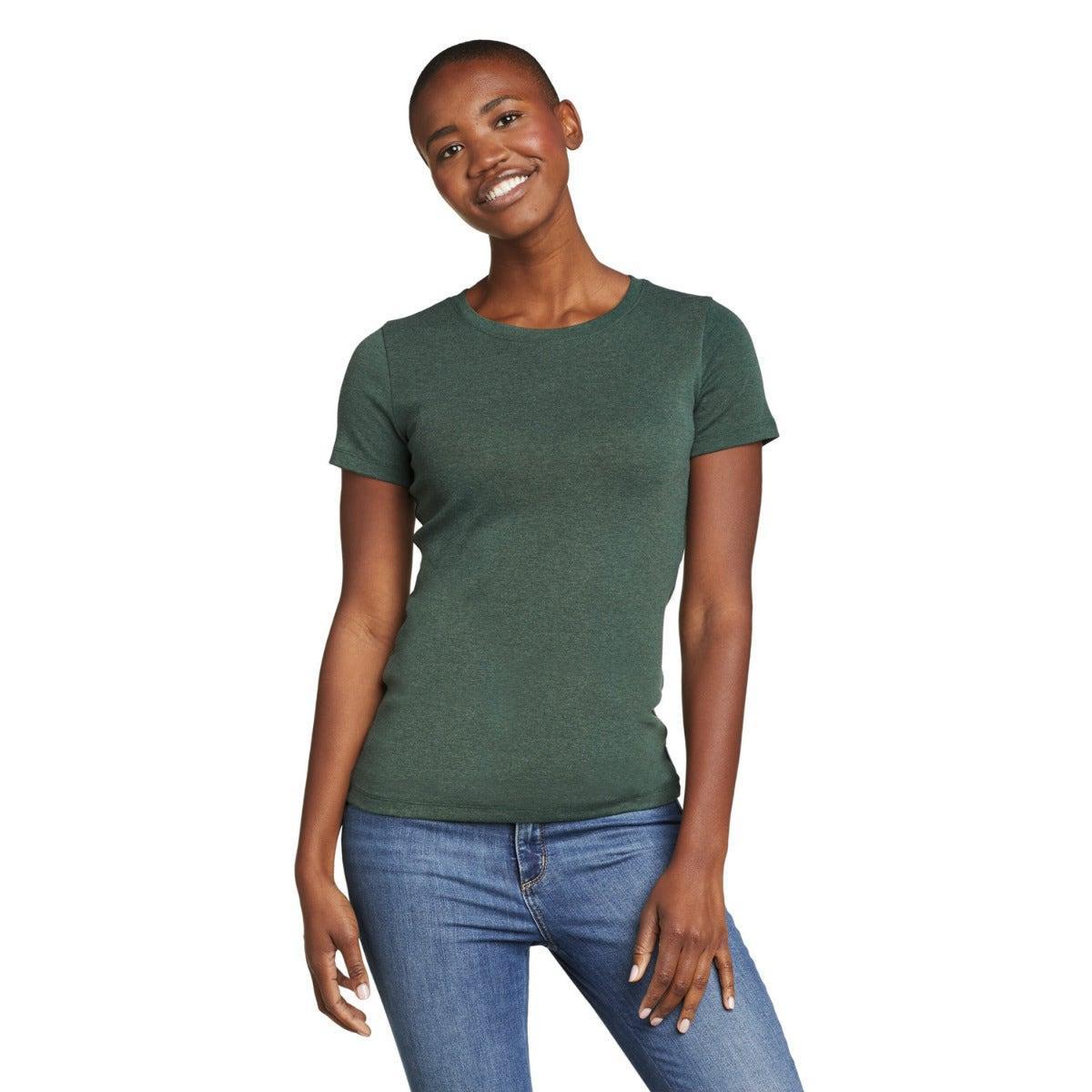 Image of Favorite Tshirt Rundhalsausschnitt Damen Dunkelgrün M