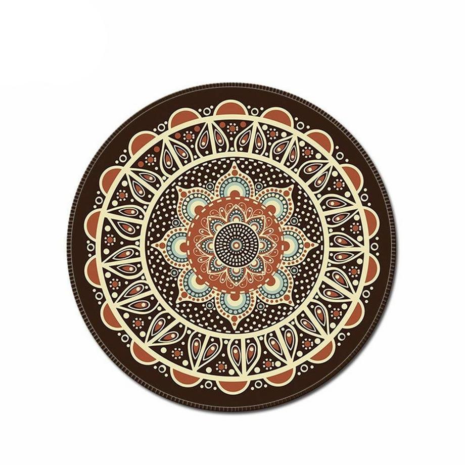 Tapis de souris rond à motif bohème