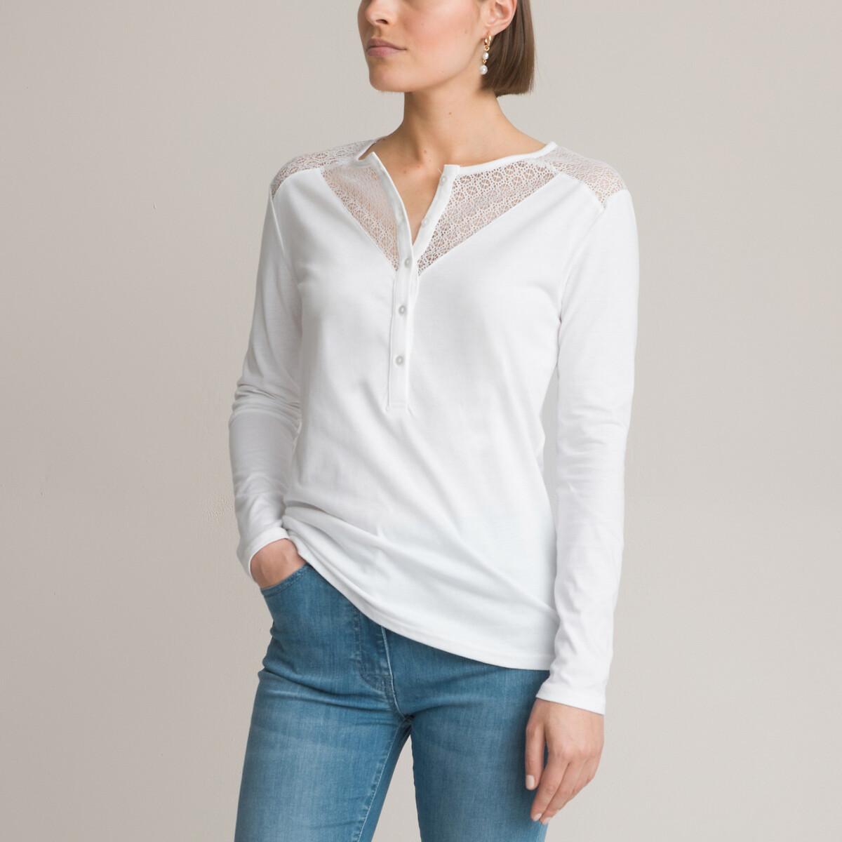 Image of Langarmshirt Damen Weiss 48/50