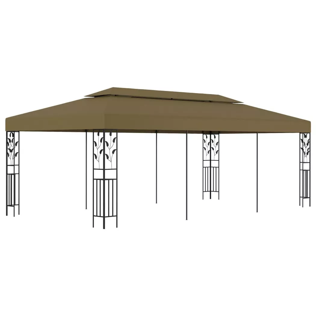 Vidaxl - Chapiteau 6x3 m Taupe 180 g/m²