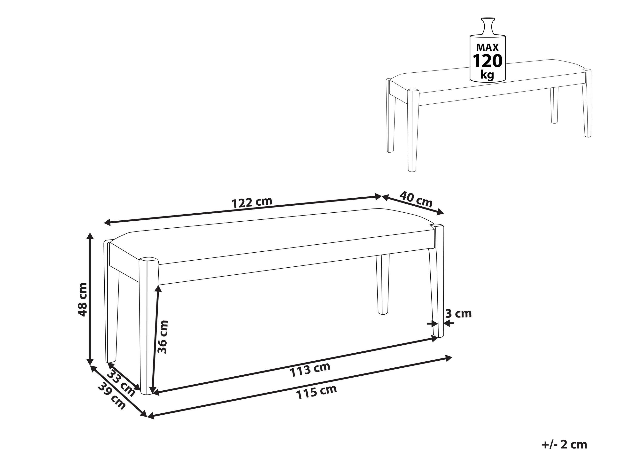 Beliani Banc en Polyester Rétro ELYRIA  