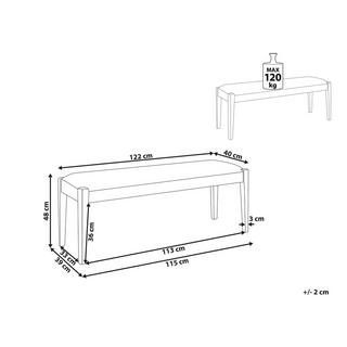 Beliani Banc en Polyester Rétro ELYRIA  