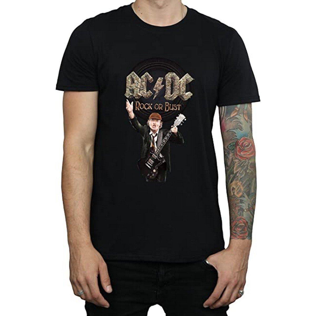 Image of Acdc Rock Or Bust Tshirt Herren Schwarz XXL