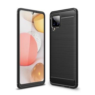 Cover-Discount  Galaxy A42 - Custodia look metallo carbone 