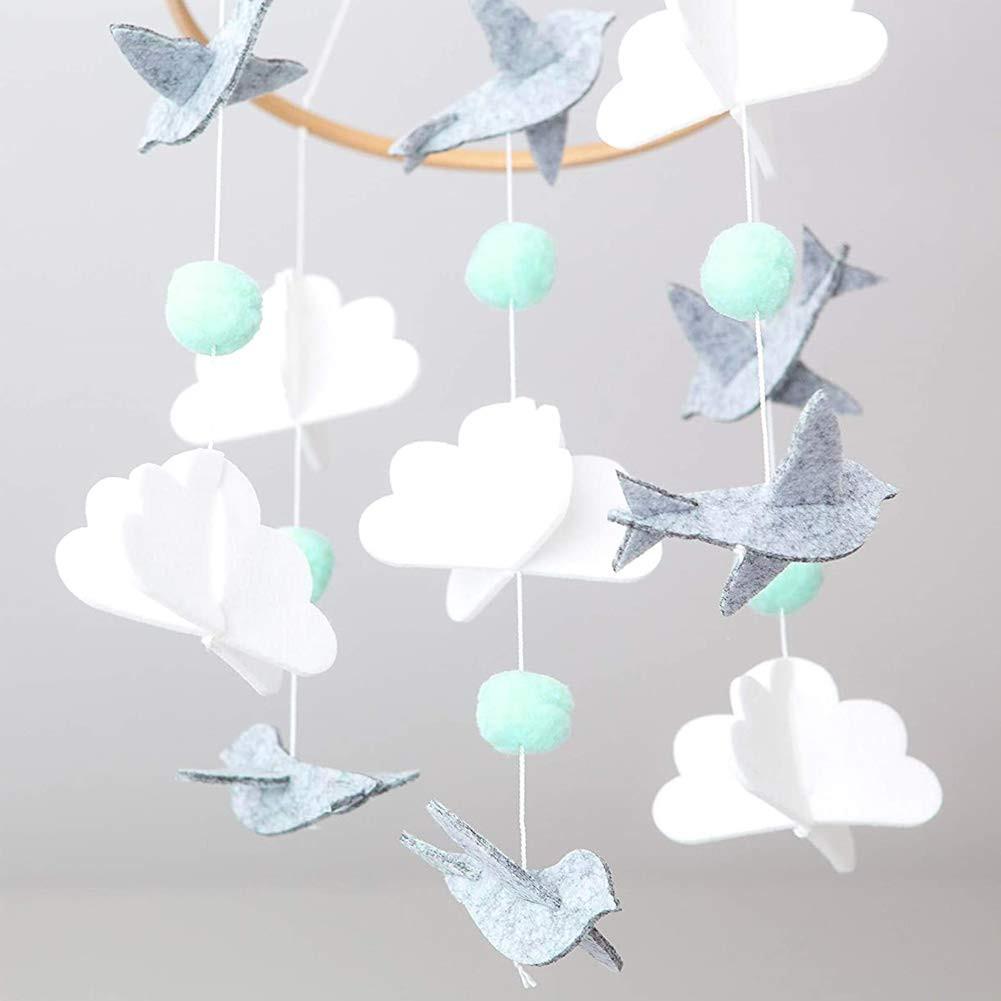 Activity-board  Mobiles Baby-Windspiel, mobile Babybett-Glocke Holz 