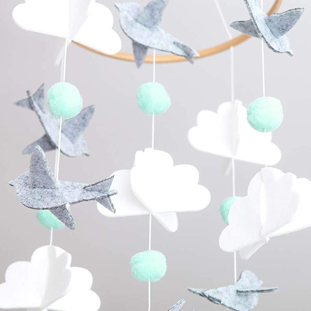 Activity-board  Mobiles Baby-Windspiel, mobile Babybett-Glocke Holz 