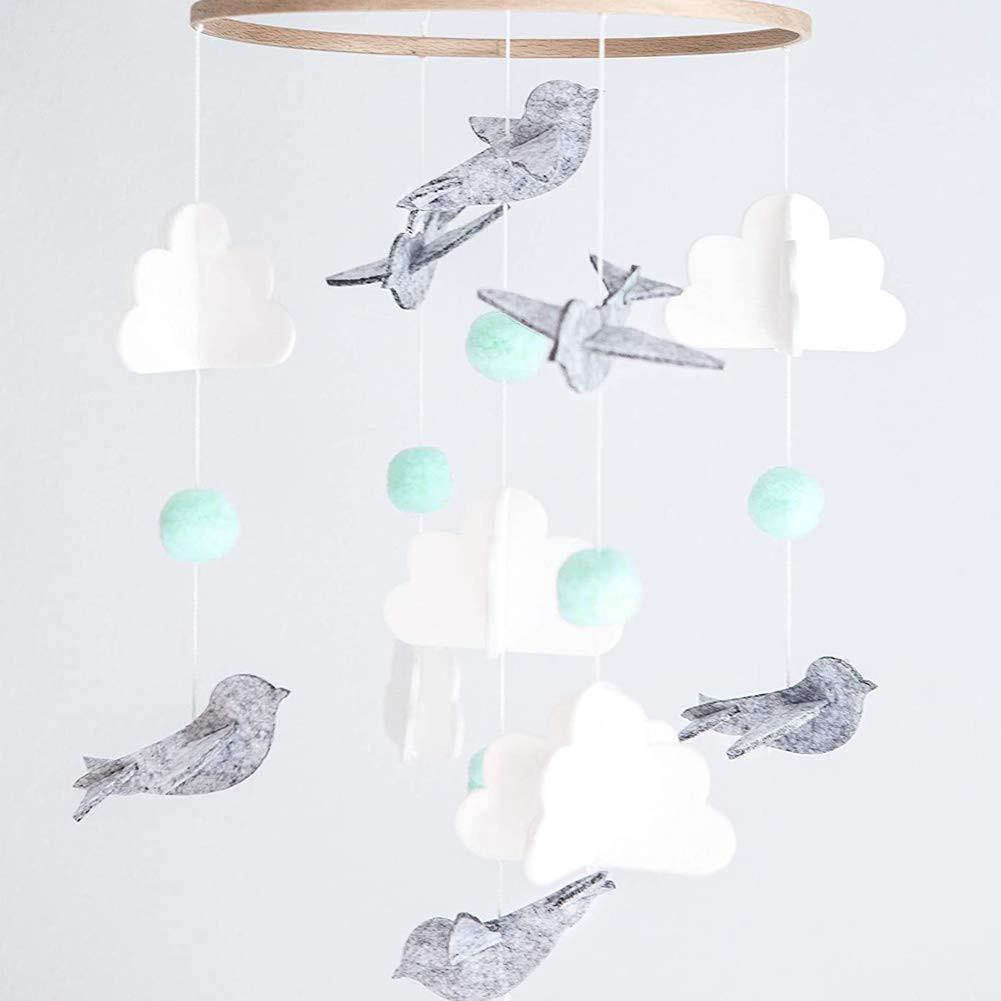 Activity-board  Mobiles Baby-Windspiel, mobile Babybett-Glocke Holz 