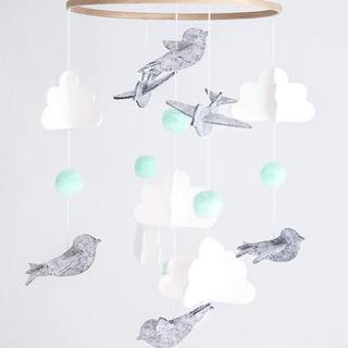 Activity-board  Mobiles Baby-Windspiel, mobile Babybett-Glocke Holz 