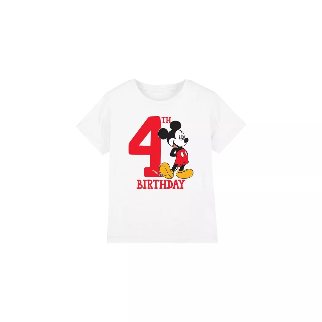 Disney - TShirt 4. Geburtstag, 116, Weiss