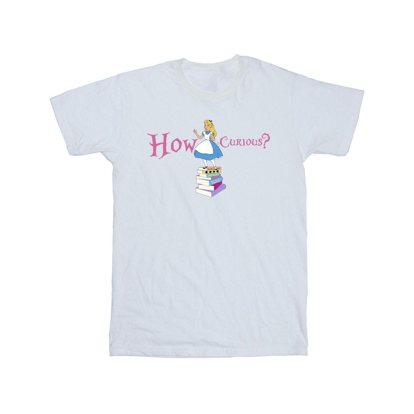 Image of Alice In Wonderland How Curious Tshirt Herren Weiss L