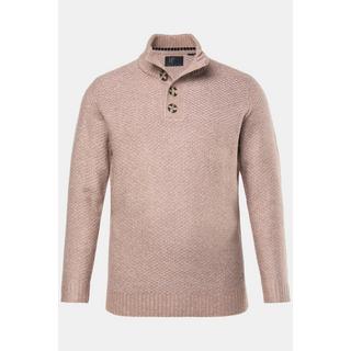 JP1880 CashmereTouch Strukturstrick Knopfkragen Troyer  