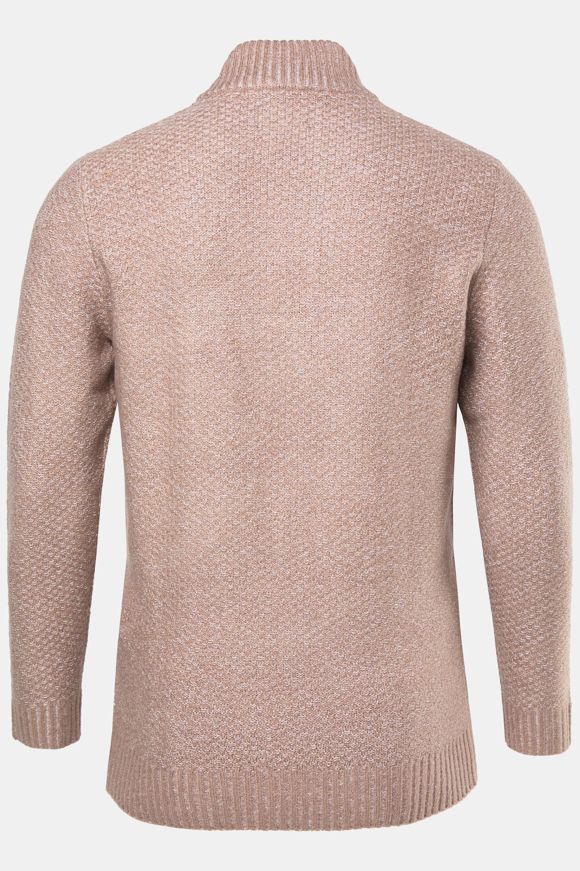 JP1880 CashmereTouch Strukturstrick Knopfkragen Troyer  