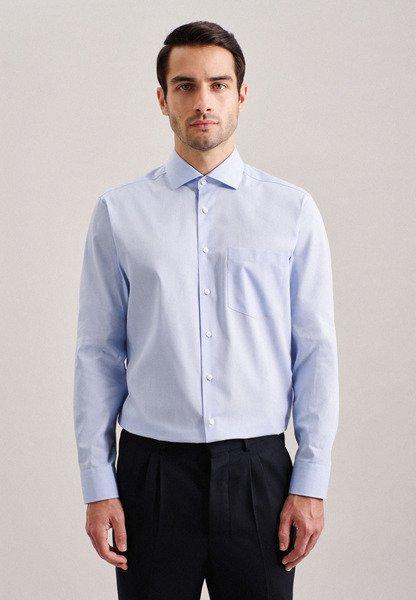 Image of Business Hemd Regular Fit Langarm Uni Herren Hellblau 38