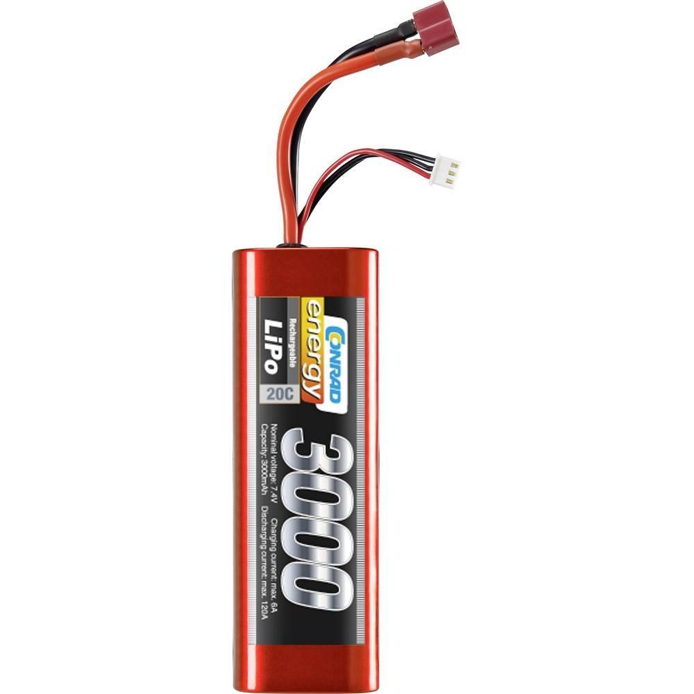 Conrad energy  7.4V 3000 mAh 20C Eco-Line LiPo-Akku 