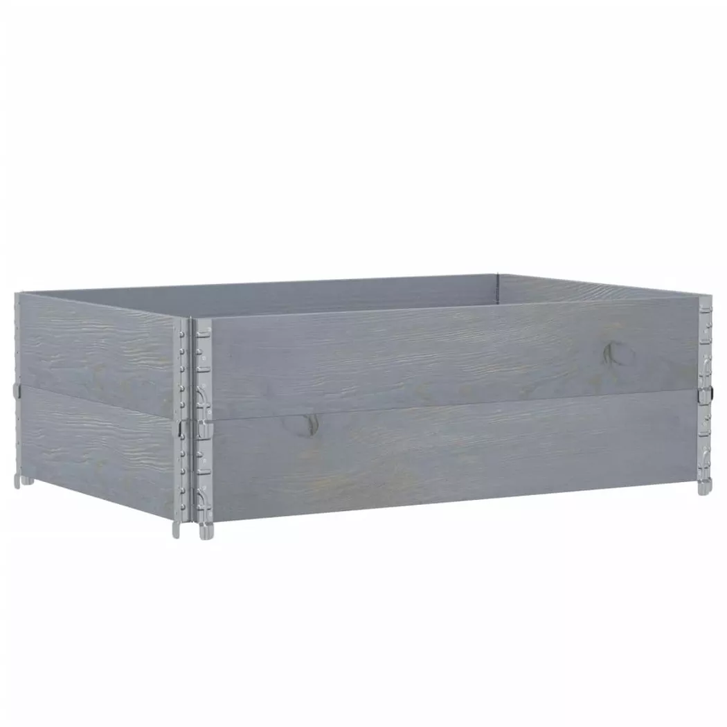 vidaXL Jardinière gris 120x80 cm bois massif de pin
