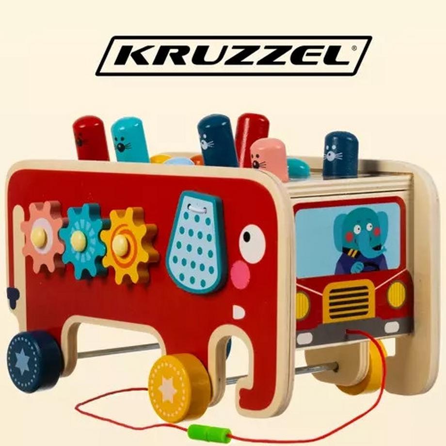 Kruzzel  Éléphant en bois - marteau Kruzzel 20349 