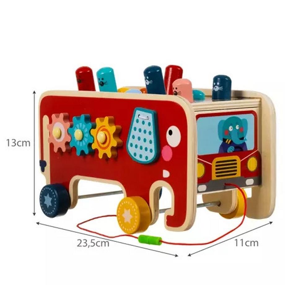 Kruzzel  Éléphant en bois - marteau Kruzzel 20349 