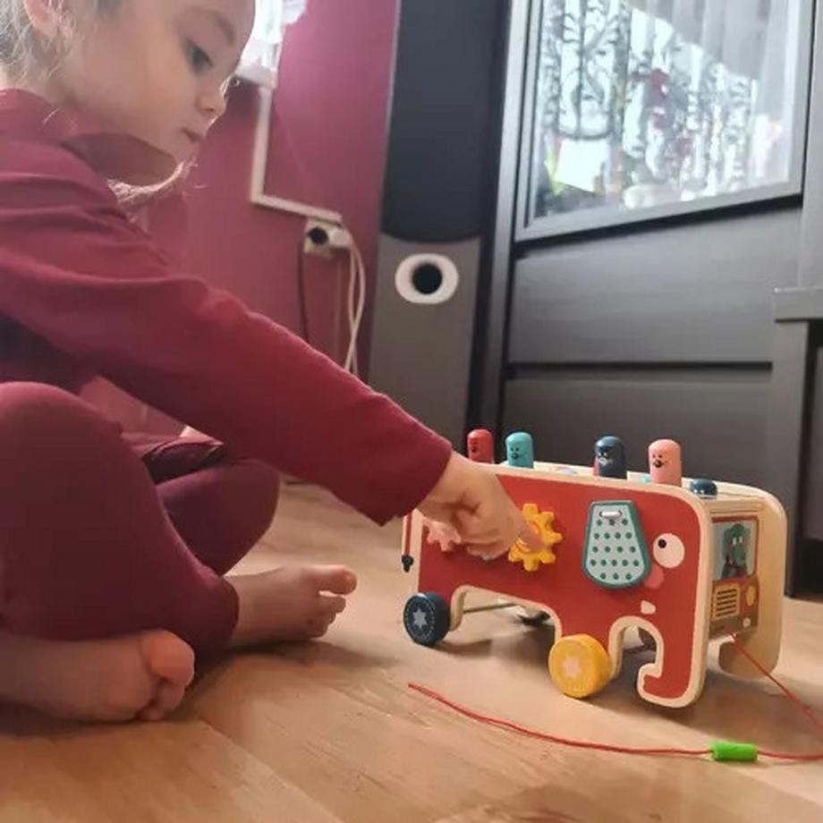 Kruzzel  Éléphant en bois - marteau Kruzzel 20349 