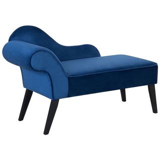 Beliani Chaise longue versione sinistra en Velluto Glamour BIARRITZ  