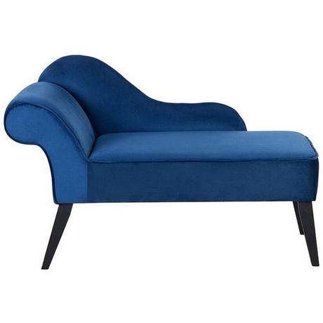 Beliani Chaise longue versione sinistra en Velluto Glamour BIARRITZ  