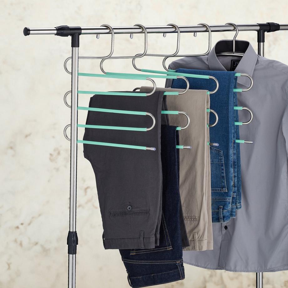 B2X Set di 4 grucce per pantaloni multiple  