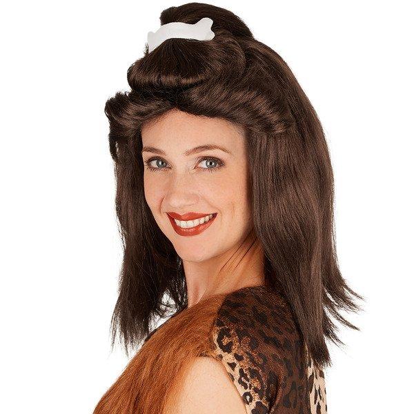 Tectake  Frauenperücke Steinzeit Knochen 