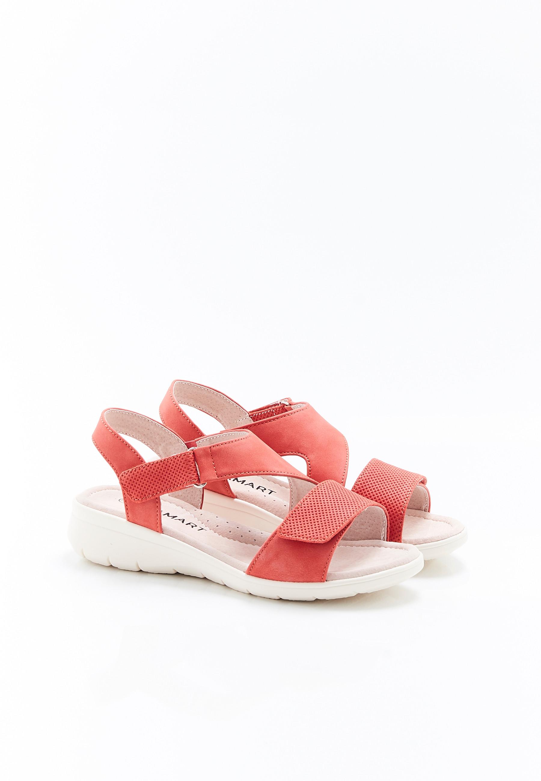 Image of Sandalen Mit Keilabsatz, Komplett Zu Öffnen. Damen Rosa 37