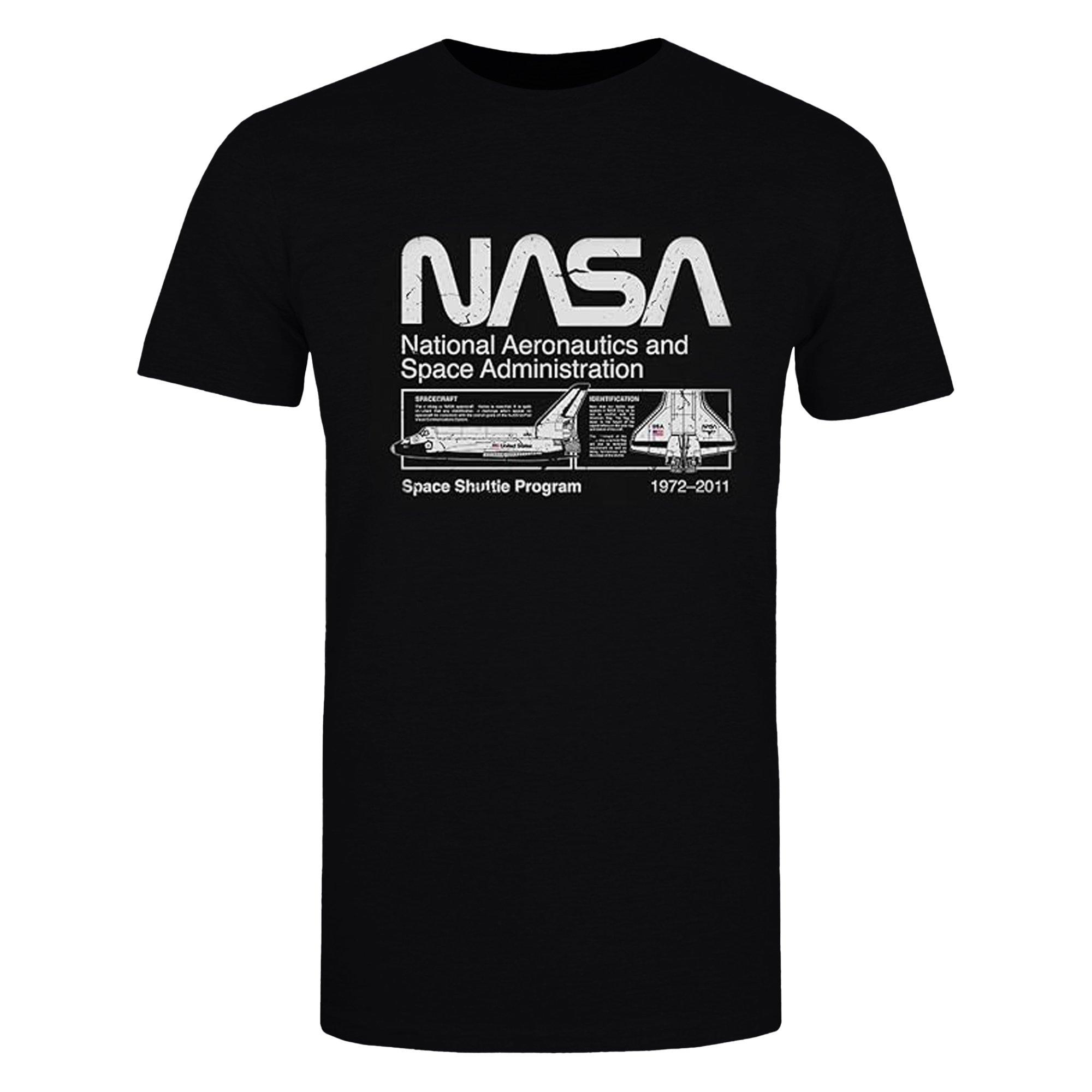 Image of Space Shuttle Tshirt Herren Schwarz XL