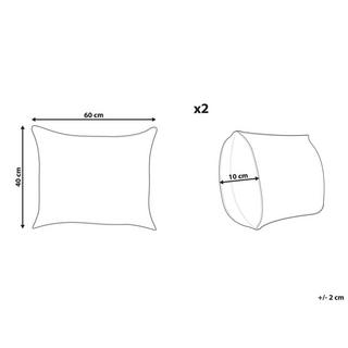 Beliani Gartenkissen 2er Set aus Polyester Modern TORRAZZO  