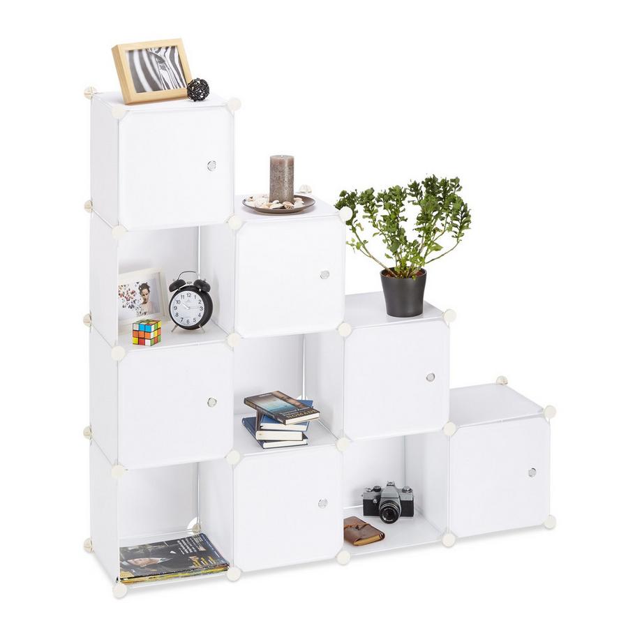 B2X Schraubenloses Kunststoffregal mit 16 Fächern  