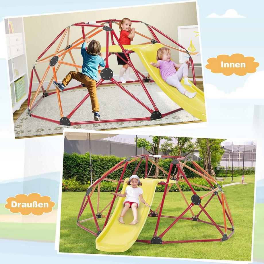 Northix Kletterkuppel mit Rutsche für Kinder  